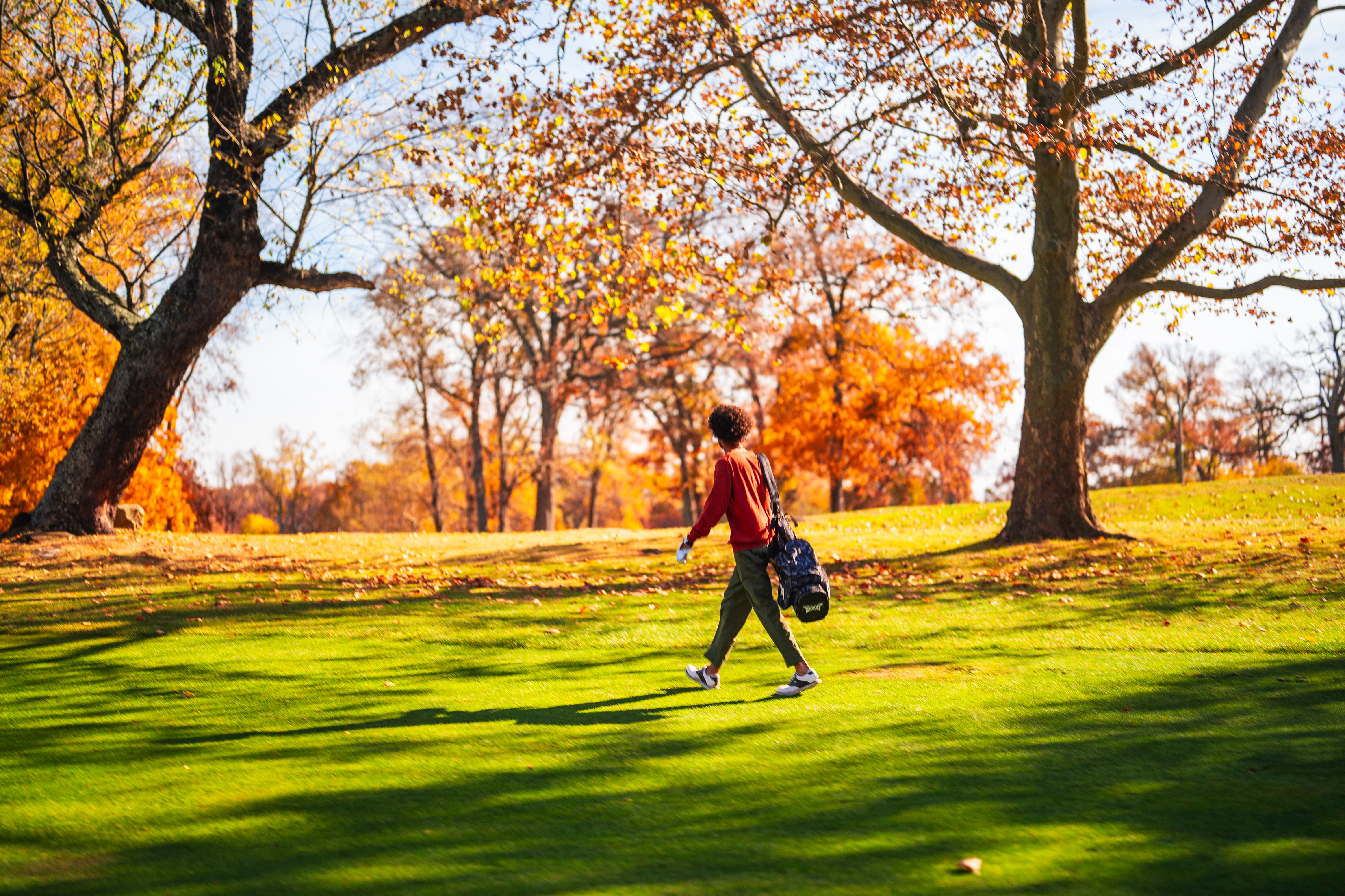 Golfer on golf course